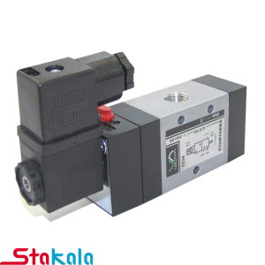 شیر برقی پنوماتیک بادران ( وستا) سایز 1/4 اینچ فرمان 3/2 تک بوبین